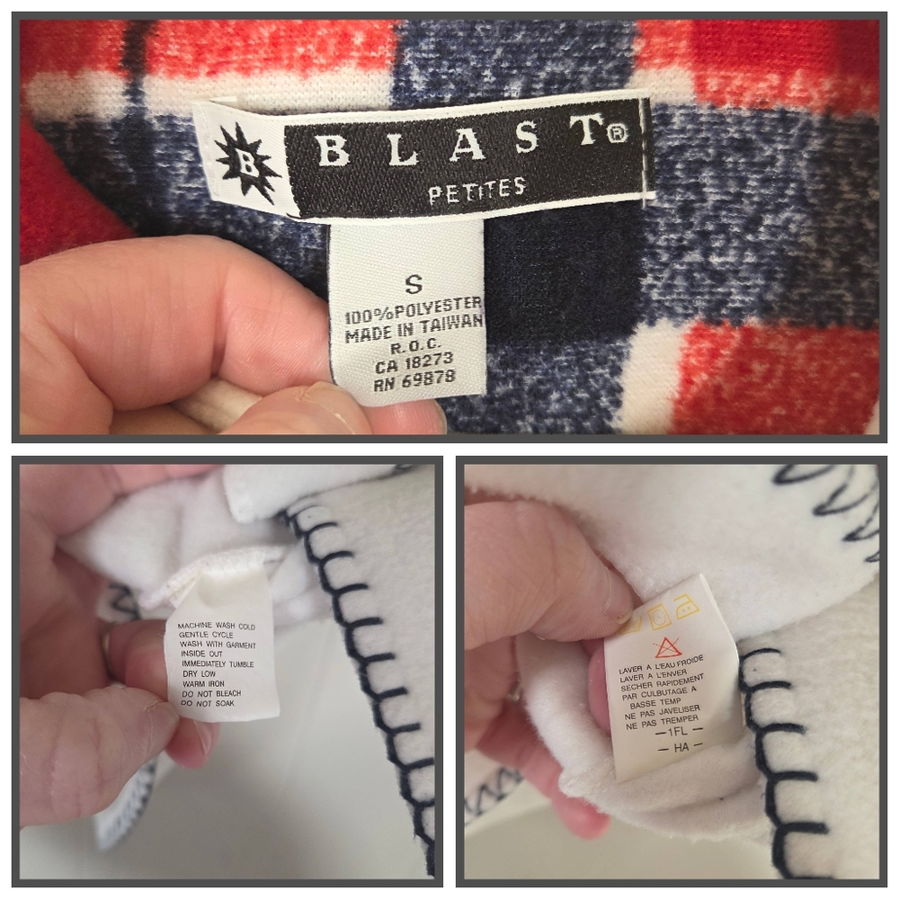 Vintage Red White And Blue Fleece Patriotic Vest Size Small - Picture 6 of 14